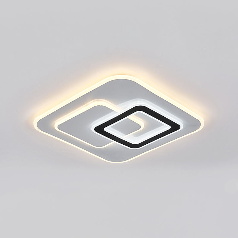 Geometry Shape LED Ceiling Lamp Modern Iron 3 Lights Flush Mount for Bedroom
