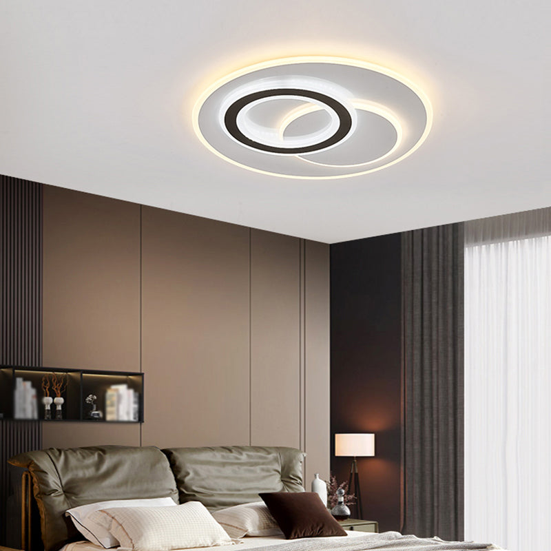 Geometry Shape LED Ceiling Lamp Modern Iron 3 Lights Flush Mount for Bedroom