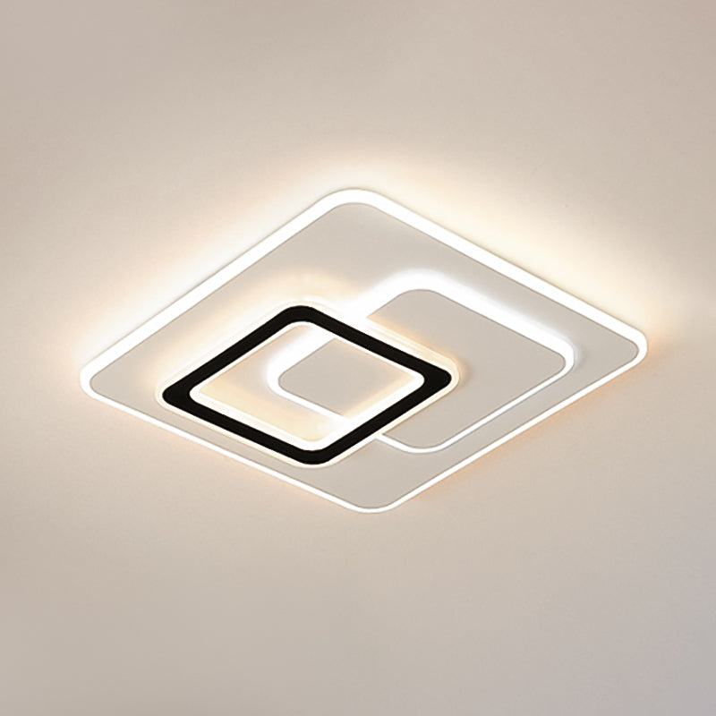 Geometry Shape LED Ceiling Lamp Modern Iron 3 Lights Flush Mount for Bedroom