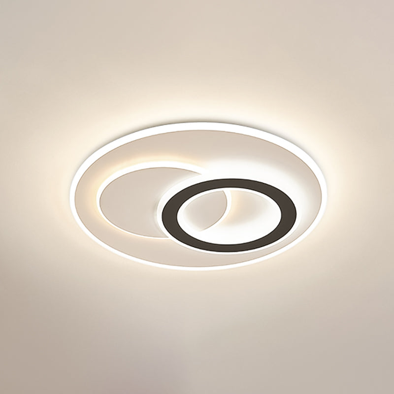 Geometry Shape LED Ceiling Lamp Modern Iron 3 Lights Flush Mount for Bedroom