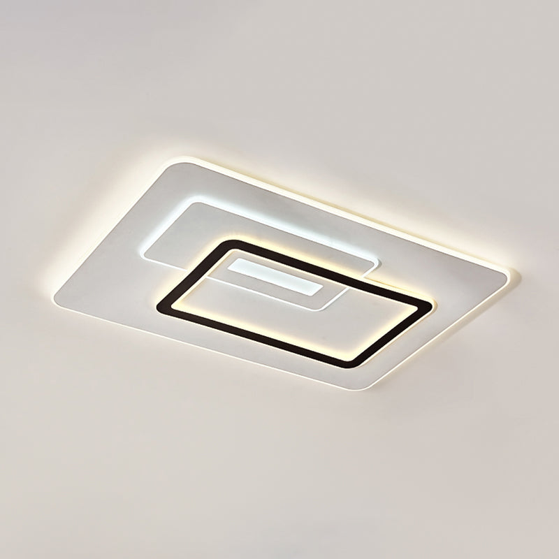 Geometry Shape LED Ceiling Lamp Modern Iron 3 Lights Flush Mount for Bedroom