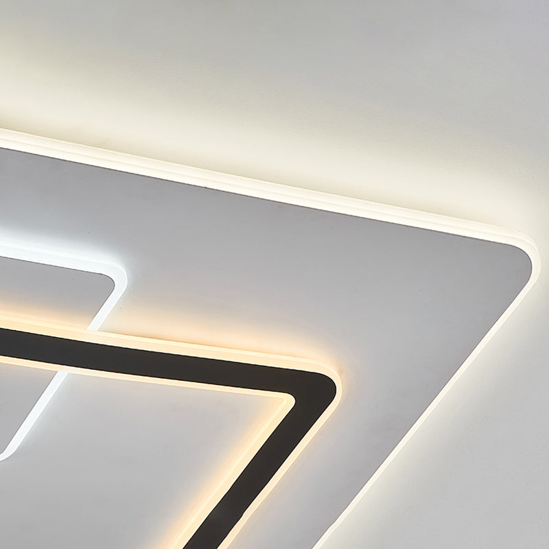 Geometry Shape LED Ceiling Lamp Modern Iron 3 Lights Flush Mount for Bedroom