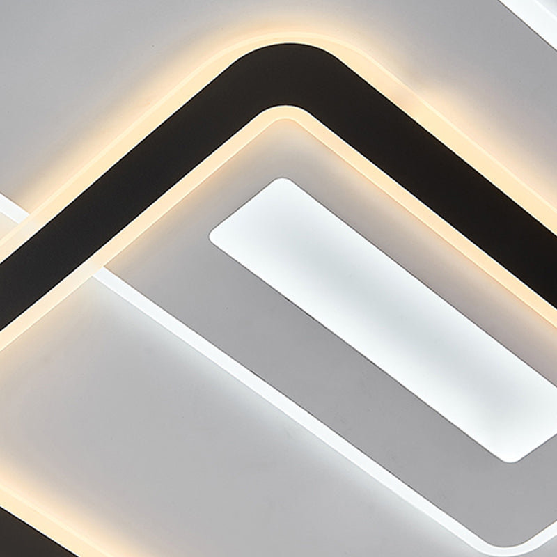 Plafonnier LED en forme de géométrie, moderne, en fer, 3 lumières, montage encastré, pour chambre à coucher