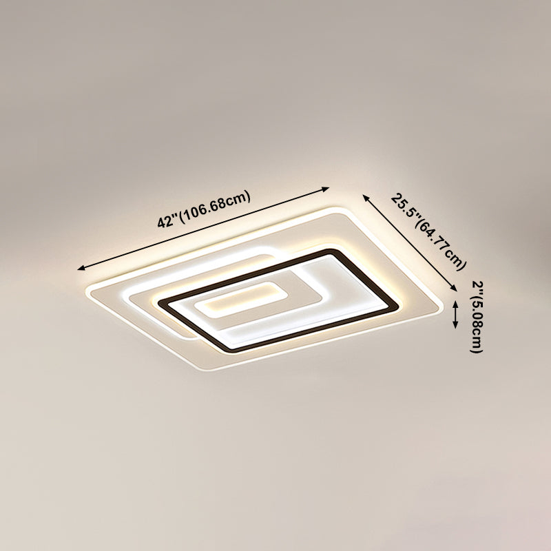 Geometry Shape LED Ceiling Lamp Modern Iron 3 Lights Flush Mount for Bedroom