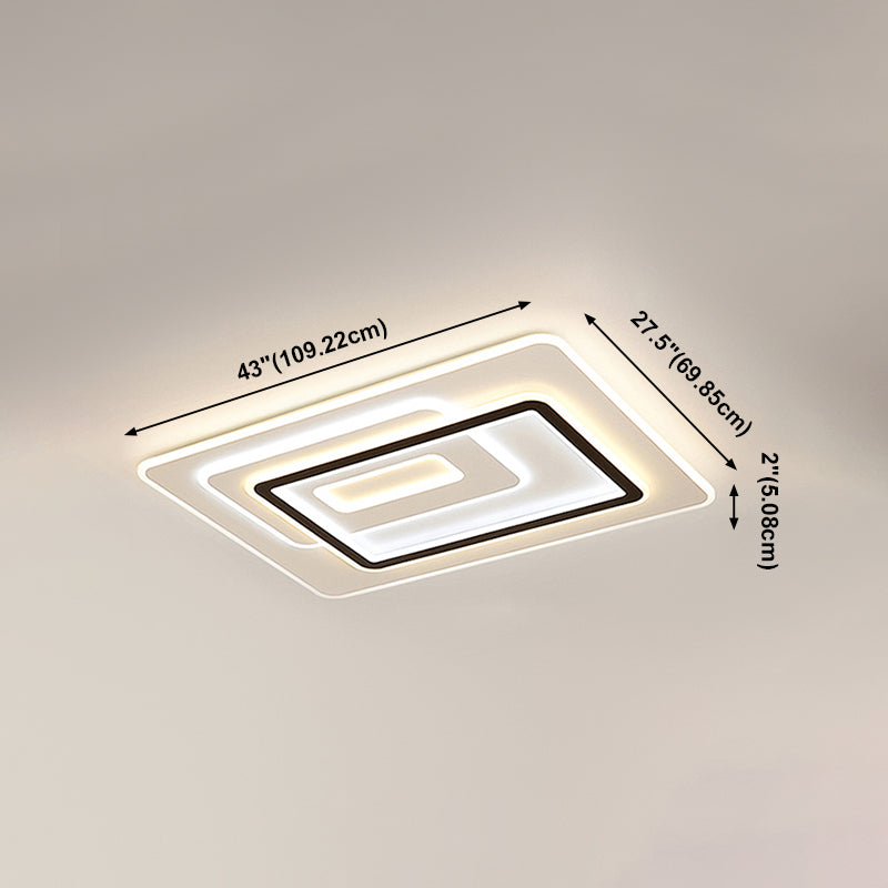 Geometry Shape LED Ceiling Lamp Modern Iron 3 Lights Flush Mount for Bedroom