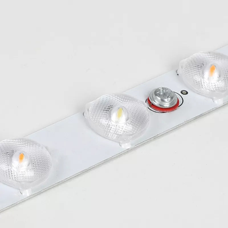 Plafonnier LED de forme ronde macaron fer moderne 1 lumière encastré pour salon