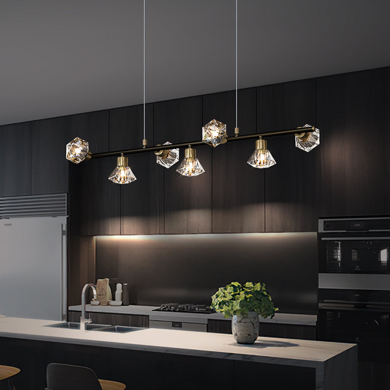 Cone Island Lighting Modernismus Kristallleuchterleuchte für Esszimmer