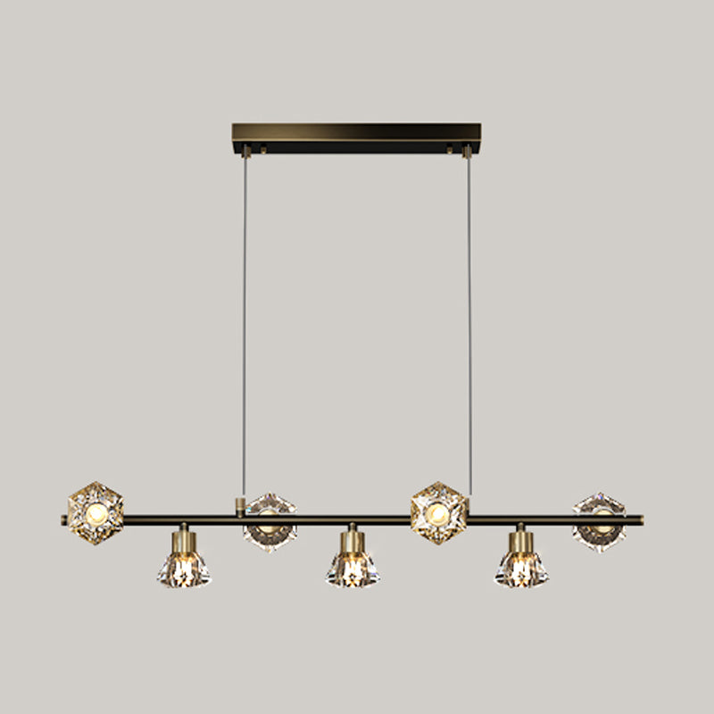 Cone Island Lighting Modernismus Kristallleuchterleuchte für Esszimmer