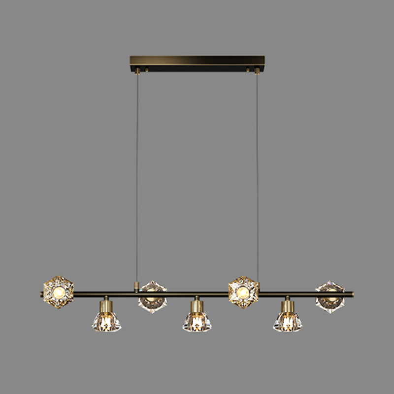 Cone Island Lighting Modernismus Kristallleuchterleuchte für Esszimmer