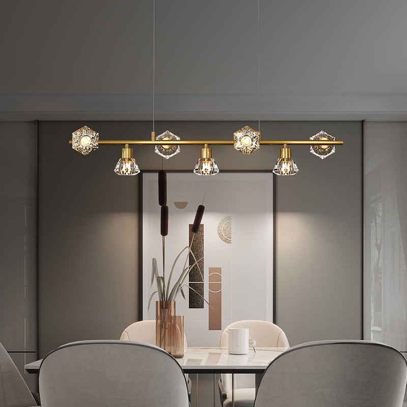 Cone Island Lighting Modernismus Kristallleuchterleuchte für Esszimmer