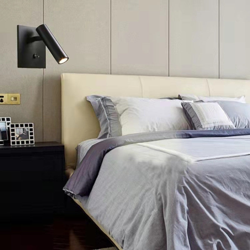 Modern Style Cylinder Wall Mounted Lamp Metal 1 Light Reading Wall Lamp