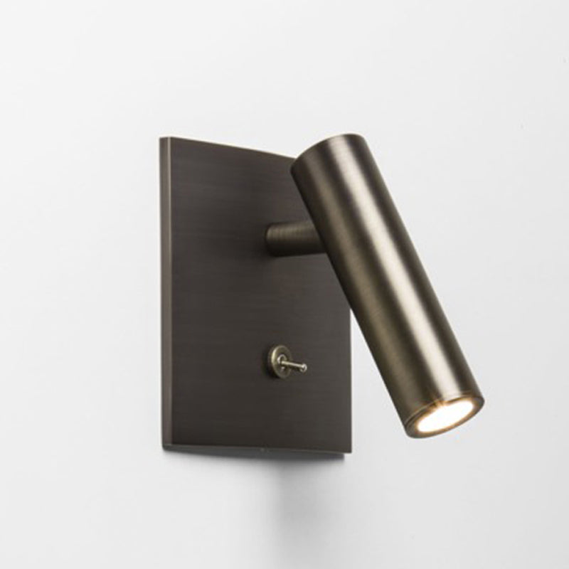 Modern Style Cylinder Wall Mounted Lamp Metal 1 Light Reading Wall Lamp