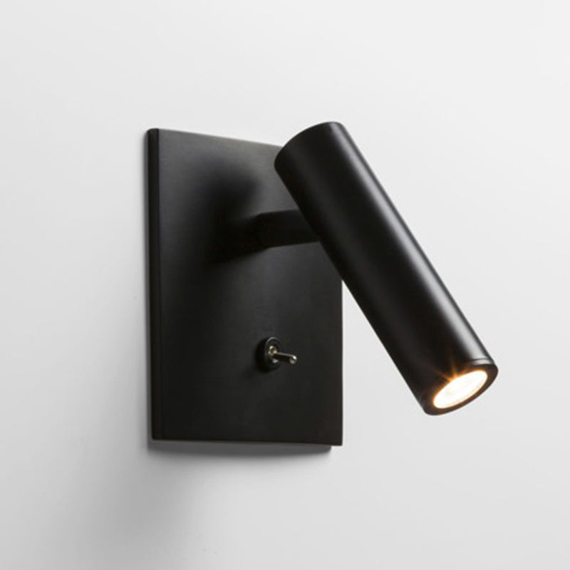 Modern Style Cylinder Wall Mounted Lamp Metal 1 Light Reading Wall Lamp