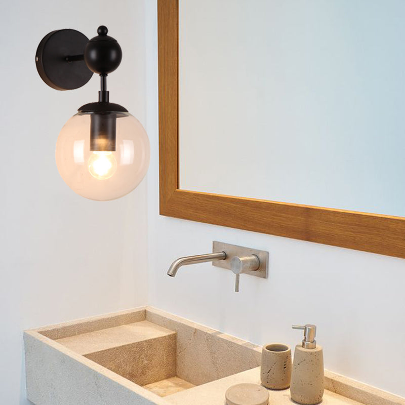 Moderne Stil kugelförmiger Wandmontaglampe Metall 1 Lichtwandbeleuchtung Ideen