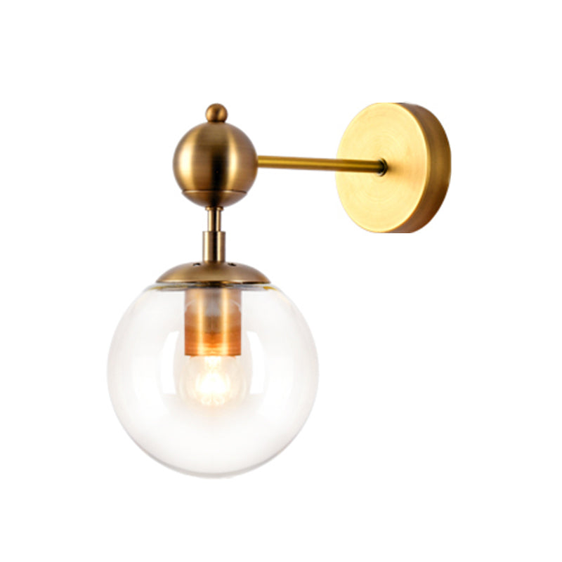 Moderne Stil kugelförmiger Wandmontaglampe Metall 1 Lichtwandbeleuchtung Ideen