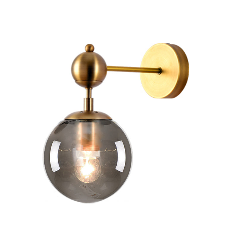 Moderne Stil kugelförmiger Wandmontaglampe Metall 1 Lichtwandbeleuchtung Ideen