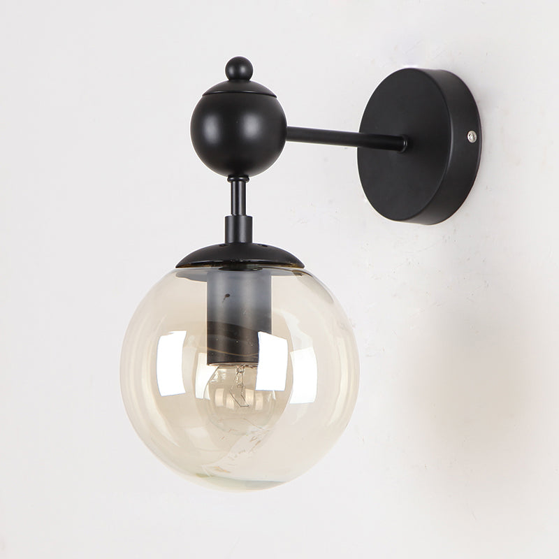 Moderne Stil kugelförmiger Wandmontaglampe Metall 1 Lichtwandbeleuchtung Ideen