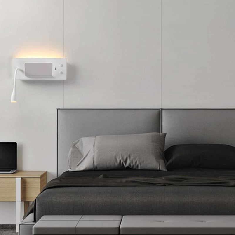 Moderner Stil Geometrischer Wandmontagelampe Metall 2 Lichter Lesen Wandlampe