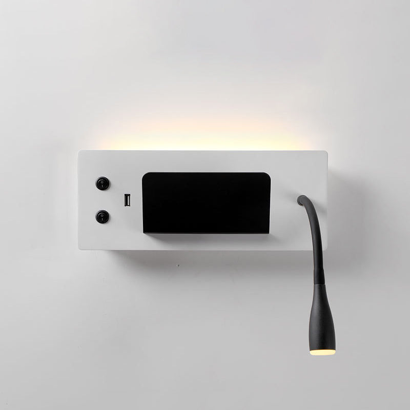 Moderner Stil Geometrischer Wandmontagelampe Metall 2 Lichter Lesen Wandlampe