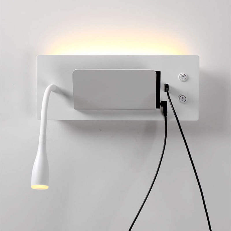 Moderner Stil Geometrischer Wandmontagelampe Metall 2 Lichter Lesen Wandlampe