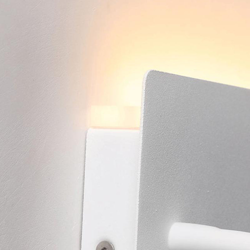 Moderner Stil Geometrischer Wandmontagelampe Metall 2 Lichter Lesen Wandlampe