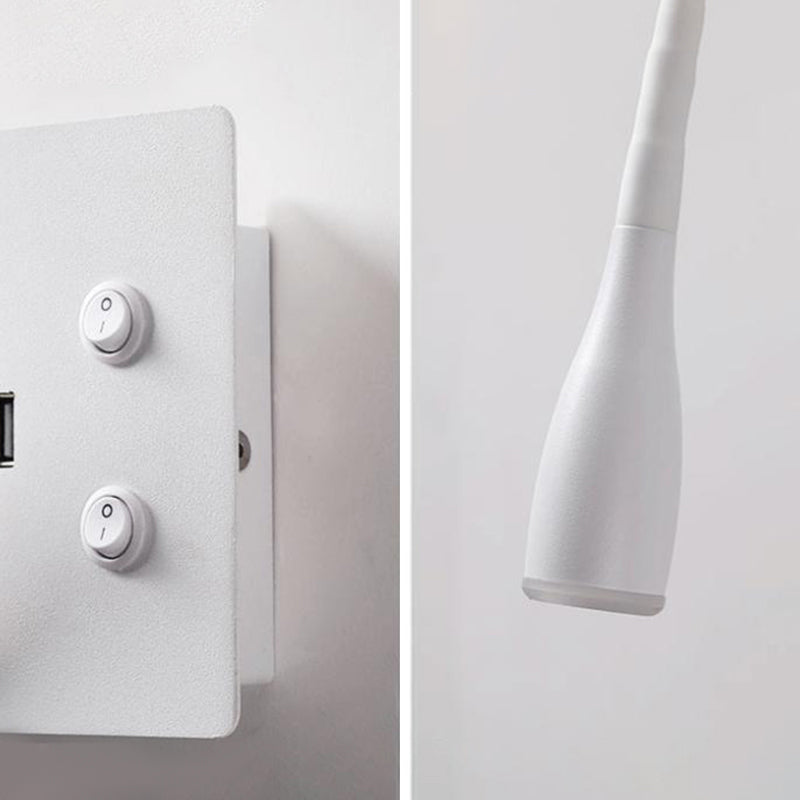 Moderner Stil Geometrischer Wandmontagelampe Metall 2 Lichter Lesen Wandlampe