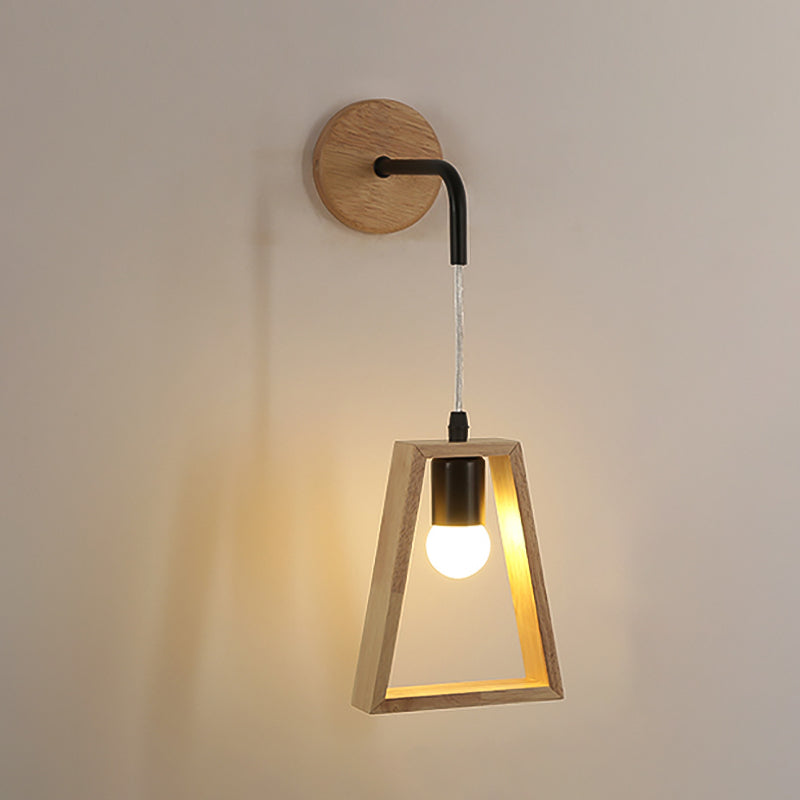 Moderne Stil Geometrische Wandlampen Holz 1 Lichtwandbeleuchtung Armaturen