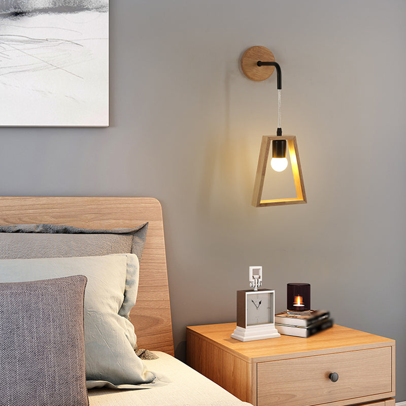 Moderne Stil Geometrische Wandlampen Holz 1 Lichtwandbeleuchtung Armaturen