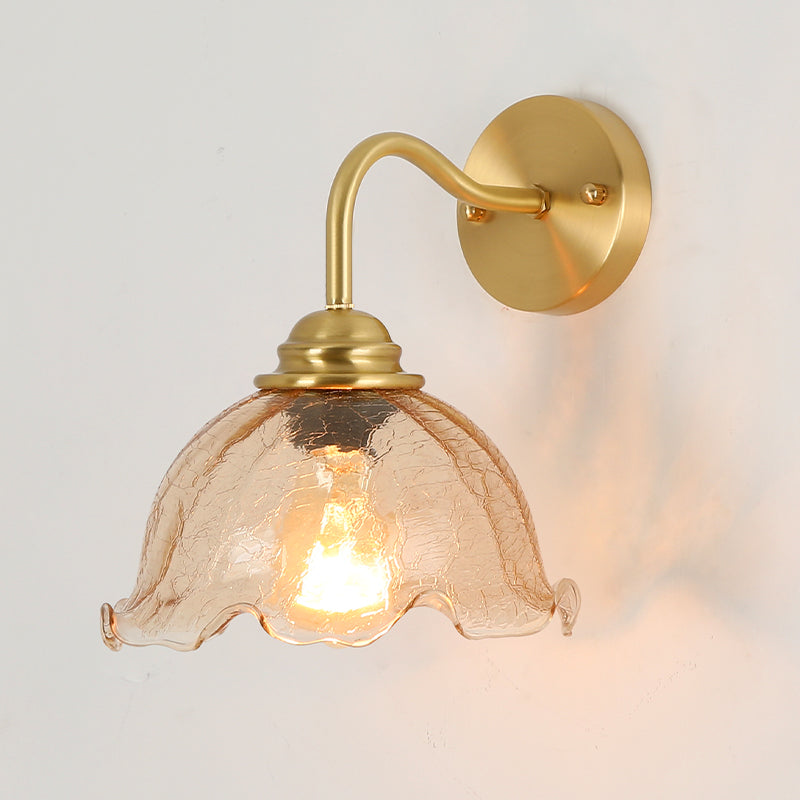 Modern Style Flower Shaped Wall Mounted Lamp Metal 1 Light Wall Lighting Fixtures