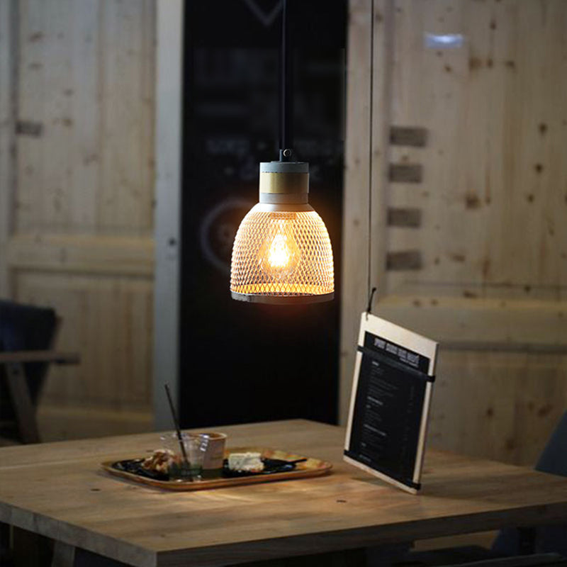 Geometric Shade Hanging Lighting Industrial Style Metal Light Pendant Lamp for Shop