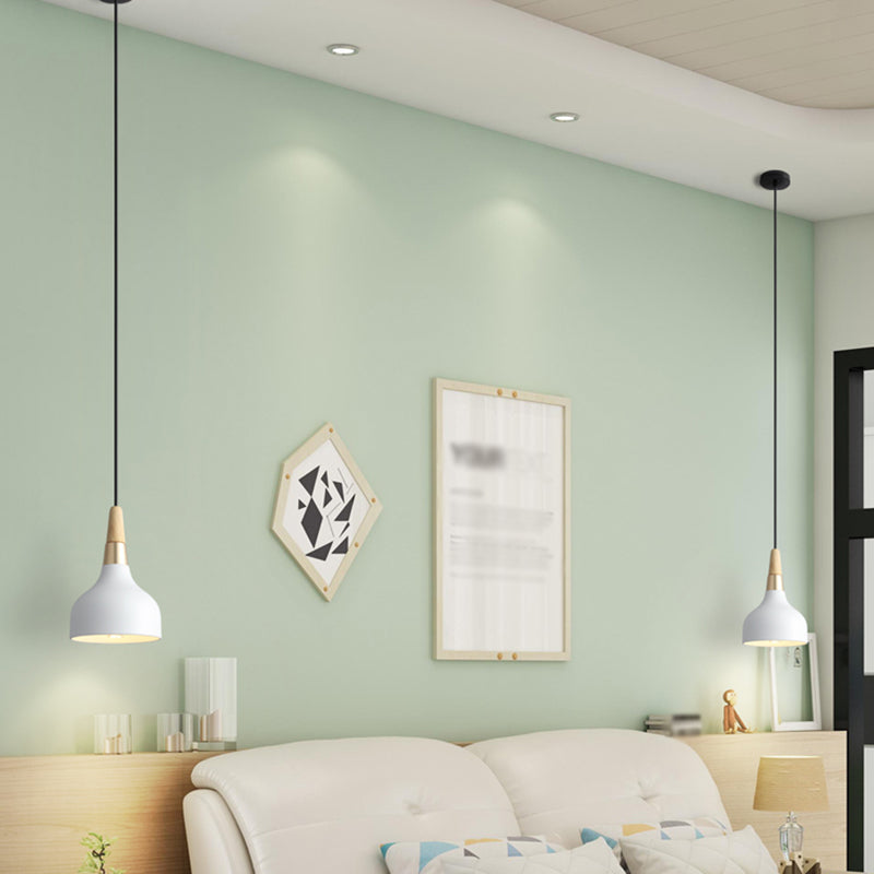 Bowl Shade Hanging Lighting Modern Macaron Style Metal 1 Pendante légère POUR POUR CAFE