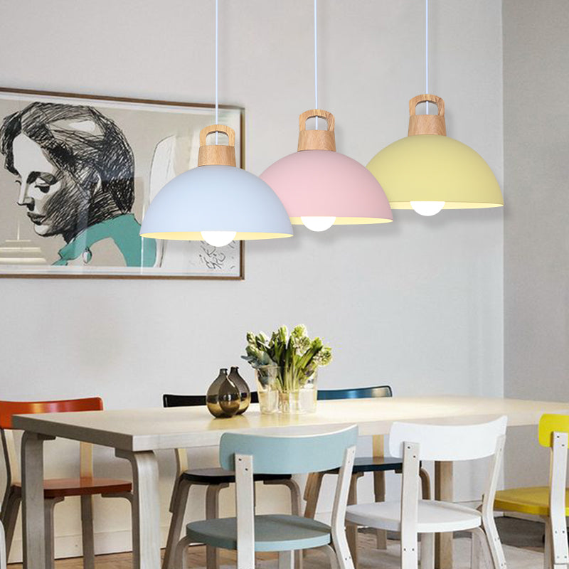 Bowl Shape Hanging Lighting Modern Style Metal 1 suspension légère pour salle à manger