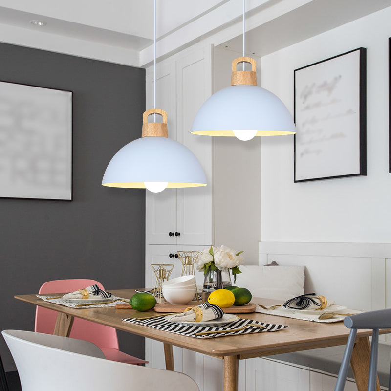 Bowl Shape Hanging Lighting Modern Style Metal 1 suspension légère pour salle à manger