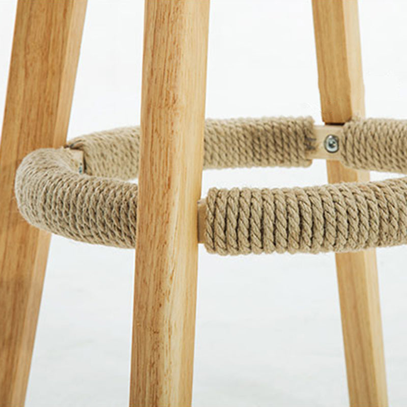 Nordic Style Counter und Bar Stuhl Rückenlehne Massivholz gepolsterte Thekestuhl