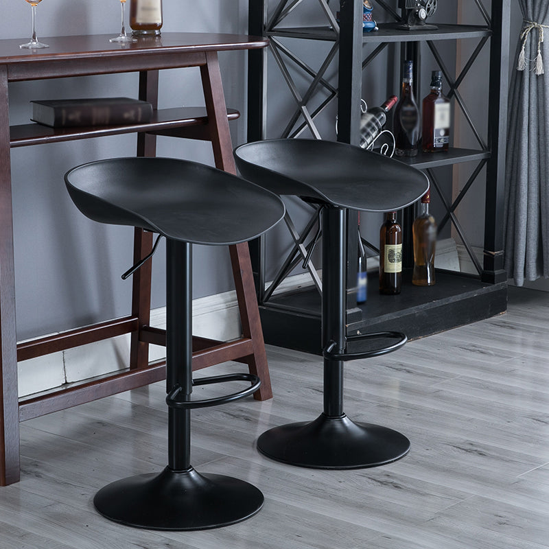 Industrial Style Plastic Seats Barstool Rotating Lifting Metal Leg Bar Stool for Indoor