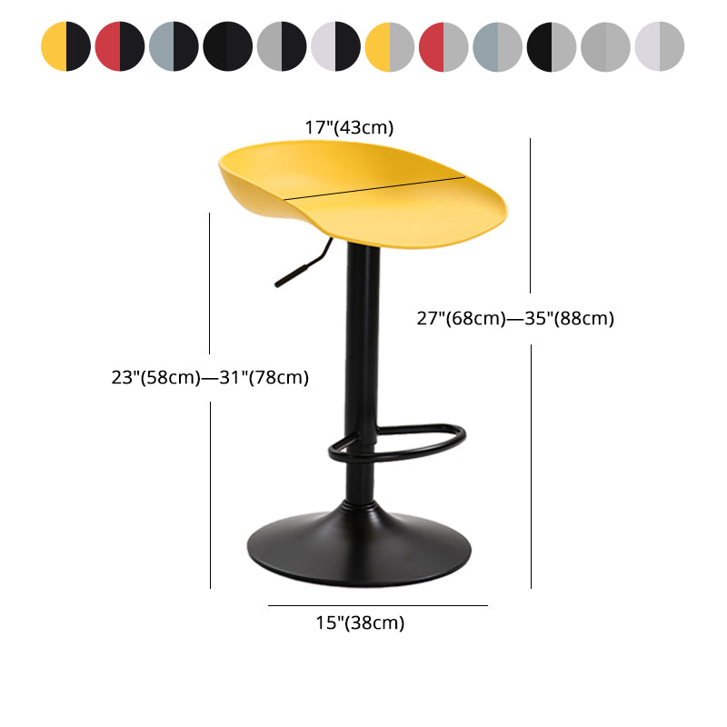 Industrial Style Plastic Seats Barstool Rotating Lifting Metal Leg Bar Stool for Indoor