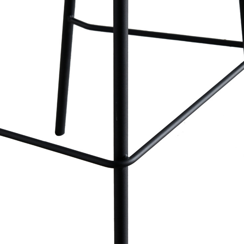 Industrial Indoor Barstool Iron Simple Tall Stool with Plastic Seat