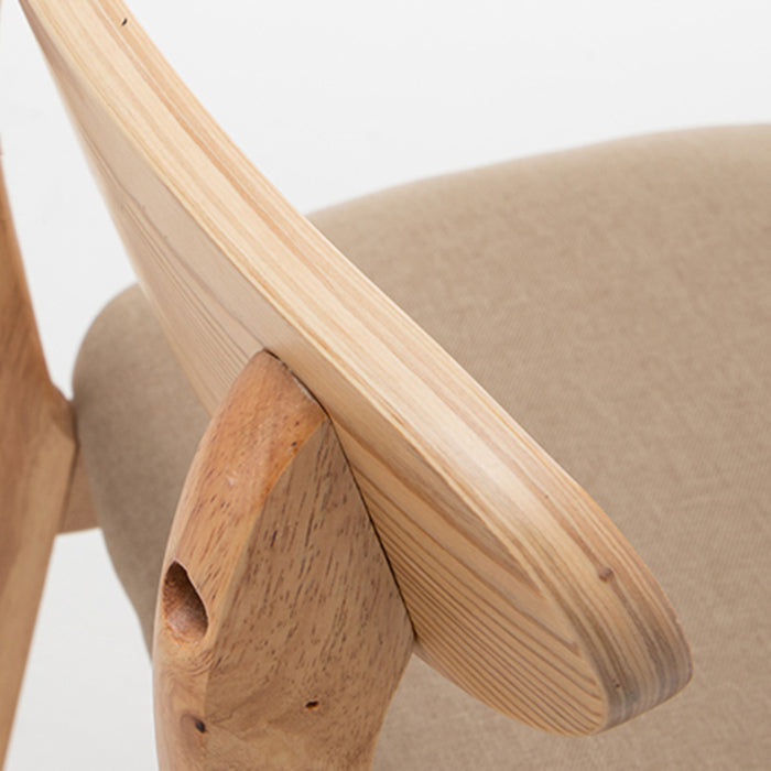 Scandinavian Padded Feet Barstools Restaurant Solid Wood Counter Barstool