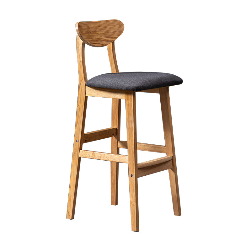 Scandinavian Padded Feet Barstools Restaurant Solid Wood Counter Barstool