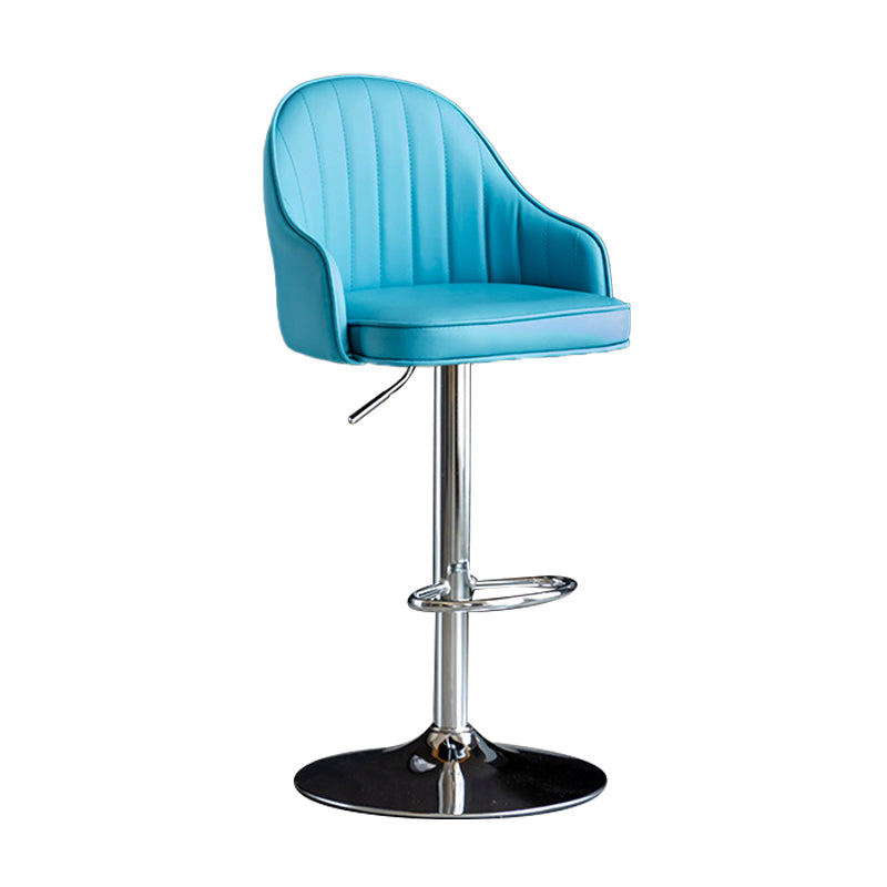 Indoor Modern Leather Barstool Rotating Lifting Bar Stool with Armrests