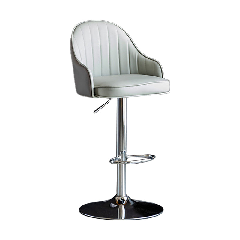 Indoor Modern Leather Barstool Rotating Lifting Bar Stool with Armrests