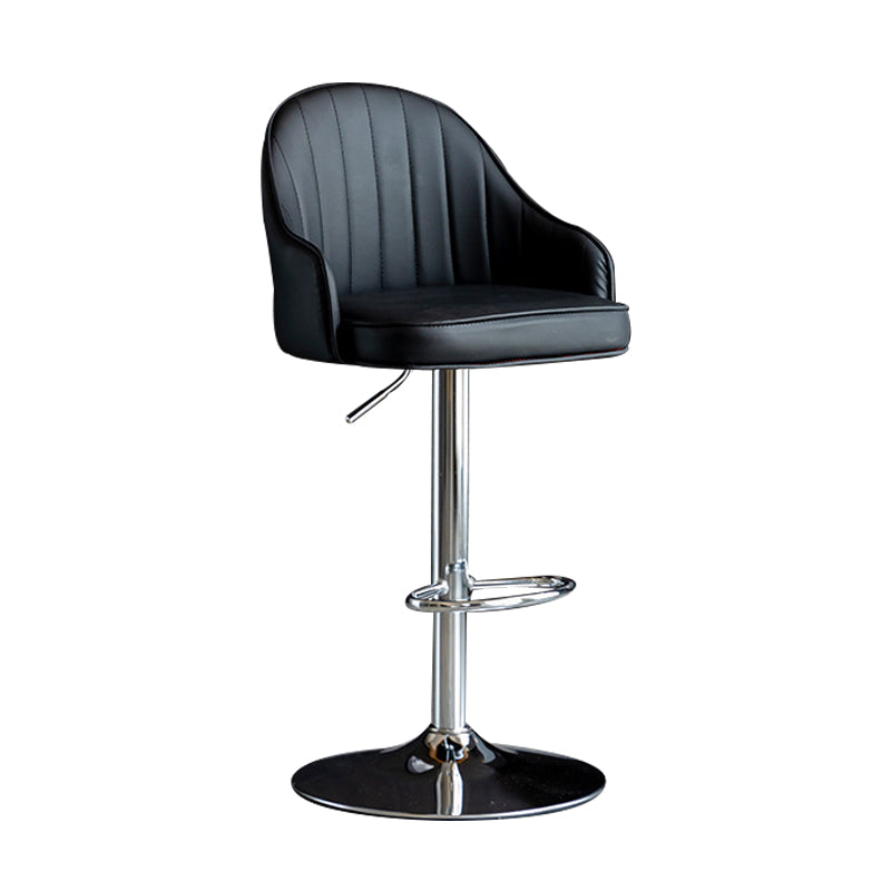 Indoor Modern Leather Barstool Rotating Lifting Bar Stool with Armrests