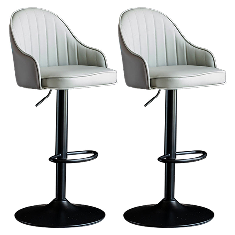 Indoor Modern Leather Barstool Rotating Lifting Bar Stool with Armrests