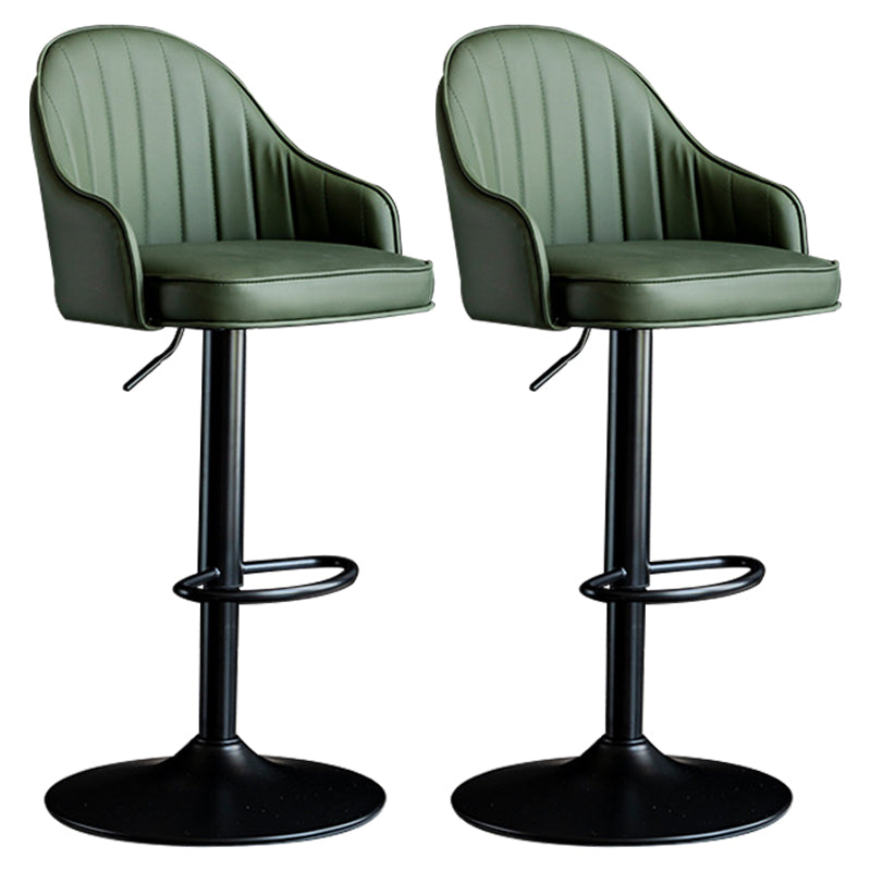 Indoor Modern Leather Barstool Rotating Lifting Bar Stool with Armrests