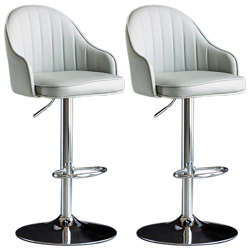 Indoor Modern Leather Barstool Rotating Lifting Bar Stool with Armrests