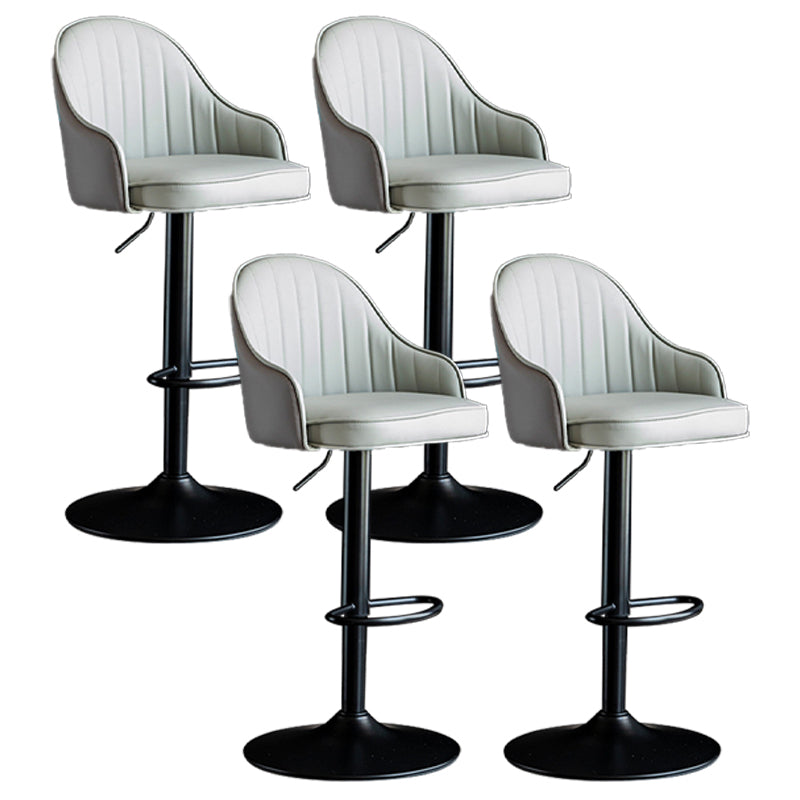 Indoor Modern Leather Barstool Rotating Lifting Bar Stool with Armrests