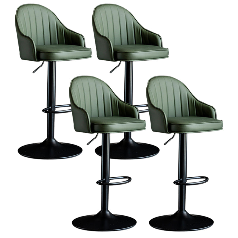 Indoor Modern Leather Barstool Rotating Lifting Bar Stool with Armrests