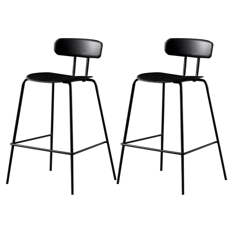 Moderne Plastiksitze Barstool Metal 4 -Legs Barhocker für Innenräume, 2 -Set von 2