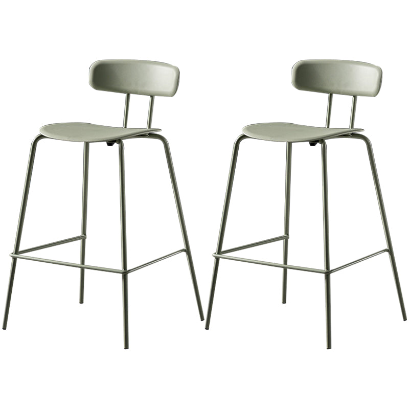 Moderne Plastiksitze Barstool Metal 4 -Legs Barhocker für Innenräume, 2 -Set von 2