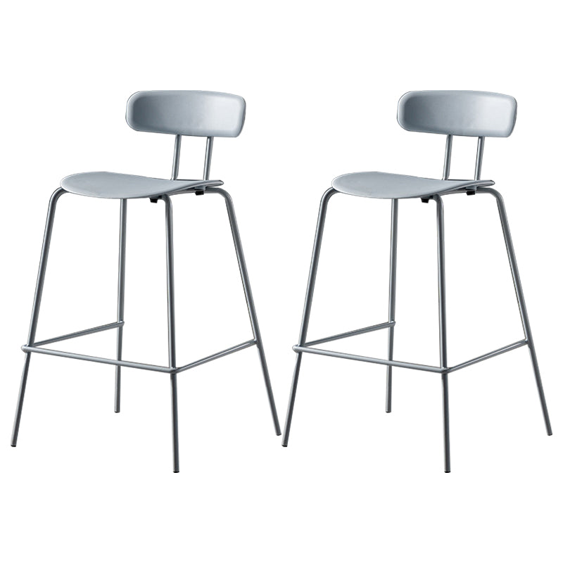 Moderne Plastiksitze Barstool Metal 4 -Legs Barhocker für Innenräume, 2 -Set von 2
